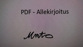 PDF - Allekirjoitus