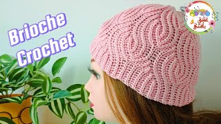 #crochet #brioche /#بافتنی_دومیل بافت کلاه مدل بریوش با قلاب #قلاببافی