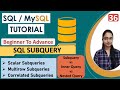 36 Subquery in SQL |  Complete Subqueries Tutorial in ONE Video | Types of Subqueries | Advance SQL