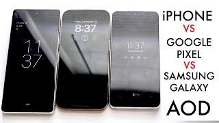 iPhone Vs Samsung Vs Google Pixel Always On Display Battery Comparison/Feature Comparison!