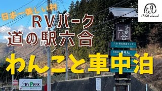 【わんことRVパーク】日本一美しい村へ／道の駅六合で車中泊☆