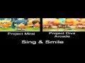 Project Mirai Sing & Smile PV Comparison 3DS Arcade