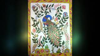 Kalamkari peacock painting on canvas....