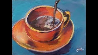 Simple Coffee Painting Busy Artist  Acrylic Video for Beginners with Ginger Cook