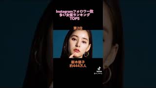 Instagramフォロワー数が多い女優ランキングTOP5