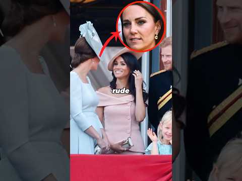 Meghan's rude response surprised Catherine on the royal balcony #shorts #kate #meghan