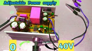 diy video | new invention | DC Adjustable Power Supply 0-40V 0-10 Ampere, Adjustable Power Supply