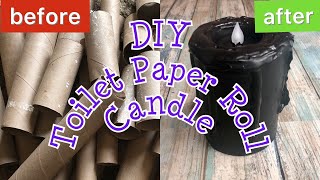 DIY Toilet Paper Roll Candle, Fake Candle #crafts #diy