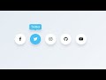 Social Media Icons With Tooltip On-Hover CSS | HTML CSS