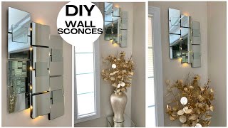 MODERN LIGHTED WALL DECOR Using DOLLAR TREE Mirrors ~ D.I.Y. Home Decor