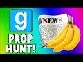 Gmod Prop Hunt Funny Moments - Fruit Torture, Good NEWS, Killer Toilet! (Garry's Mod)