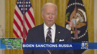 Biden Imposes Sanctions On Russia After Putin Sends Forces Into Ukraine