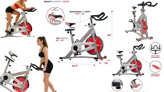 Sunny Health & Fitness Indoor Cycling Bike with 40 LB Flywheel and Dual Felt Resistance Pro / Pro II
