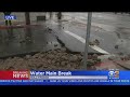 Water Main Break Floods Santa Monica Blvd. In Hollywood