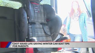 CDOT shares reminder about winter coats and kids in carseats