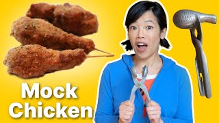 Depression Era Mock Chicken + Vintage 'Chicken Sans Volaille' Gadget | City Chicken Recipe
