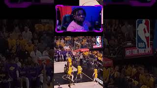 Lakers Fan Reacts To Anthony Davis tips ball into the Warriors basket Game 1 #shorts