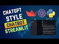 Creating a ChatGPT-style Chatbot with Streamlit & LLMs | Step-by-Step Guide