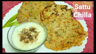 Sattu Chilla...Recipe of sattu chilla..easy and quick recipe for breakfast...