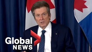 Coronavirus: Mayor John Tory reflects on 1 year since first COVID-19 case reported in Toronto