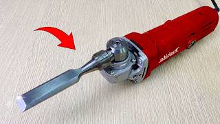 Chisel to an angle grinder and see what happens! Crazy idea from a welder | DIY WELD
