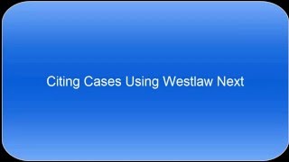 Westlaw Citations