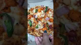 CHICKEN TANDOORI TIKKA PIZZA🍕 | DOMINOS PIZZA | CHEESE PULL | CUTTING PIZZA UNBOXING