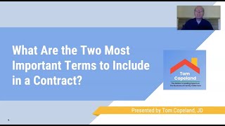 What Are the Two Most Important Terms to Include in a Contract?