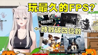 【Hololive 獅白牡丹】大獅玩最久的FPS是？嚇死人的遊玩時數