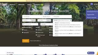 Part 4 - Searching Memorials (Grave Records) in Find A Grave