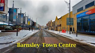 Driving Around Barnsley in snow and icy weather in 4K