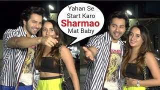Varun Dhawan Girlfriend Natasha Dalal CUTE Moments Trying To Pose For Paparazzi