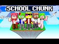 Surviving One HIGHSCHOOL CHUNK in Minecraft!