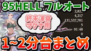 【終末渾身マグナ】マンモス95HELL 安定感重視フルオート部 1~2分台の編成まとめ【グラブル】