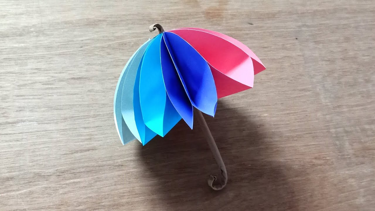 Origami Umbrella Easy - Step By Step - YouTube