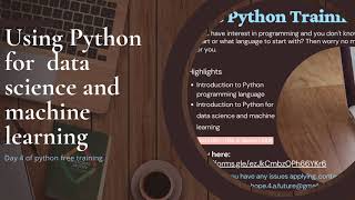 Python for data science and machine learning-Day4 python free training