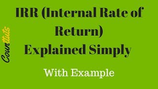 IRR (Internal Rate of Return) Explained with Example | EXCEL