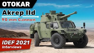 Otokar Akrep IId Diesel Version with 90mm Turret Close-up - Interview with Zafer Uysal