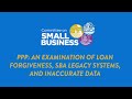 PPP: An Examination of Loan Forgiveness, SBA Legacy Systems, and Inaccurate Data