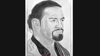 how to draw Roman Reigns ,WWE superstar .pencil drawing of Roman Reigns