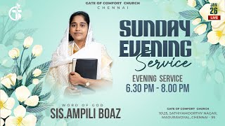 🔴🅻🅸🆅🅴 | Sunday Evening Service | Sis.Ampili Boaz | 26-01-25 | GOCC - CHENNAI