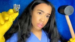 ASMR Doctor Check-up With The Wrong Props 🩺😳 ASMR Medical Exam Role-play