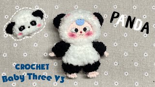 Baby Three V3 Panda (15cm) Crochet Tutorial - Nhe Huynh Handmade