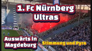 Fc Nürnberg Fans away in Magdeburg amazing Pyroshow | Stadionvlog