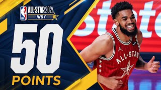 Karl-Anthony Towns Scores 50 POINTS In The 2024 #NBAAllStar Game!