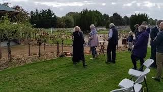 The memorial service and interment of ashes for Joyce Collins