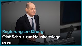 Regierungserklärung: Kanzler Scholz zur Haushaltslage, danach Aussprache | 139. Bundestagssitzung