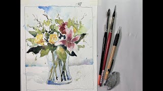 Watercolor Flower Painting using Light and Bright Colors - with Chris Petri