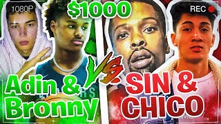 Bronny James and Adin go Against Chico (Tyceno's Center) and Poorboysin in $1000 Wager (NBA 2K20)