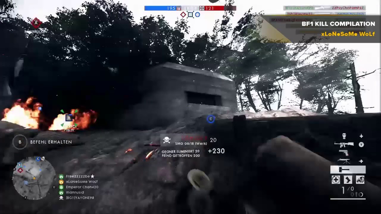 Bf1 Kill Compilation Youtube